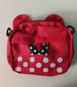 Minnie Mouse Crossbody/purse/handbag w/adjustable strap - Girl-CANVAS-8"X6" RED - Picture 1 of 4