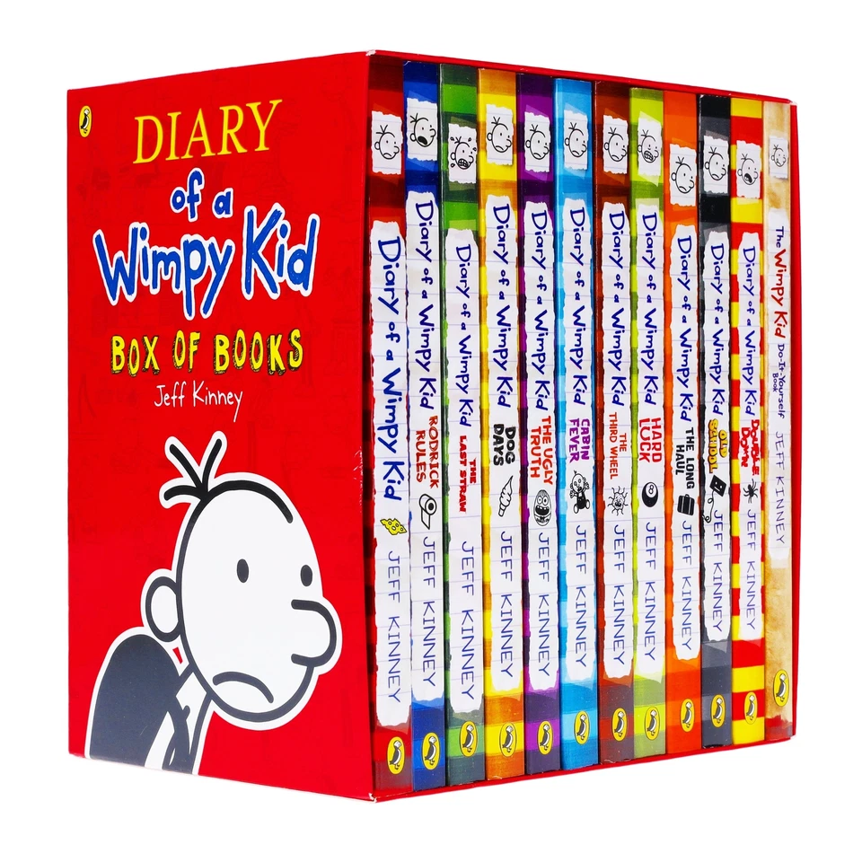 Diary of a Wimpy Kid by Jeff Kinney 12 Books Collection Box Set - Ages 7-12 - PB - Image 1 of 4