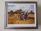 John Chapman Lancashire print 'Ploughing At Chieves Hill, Ormskirk'   FRAMED