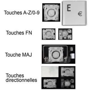 Touche de Clavier FR pour TOSHIBA Satellite C660 C670 L750 - Blanc Mat - Picture 1 of 3