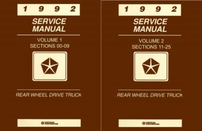 1992 Dodge Truck Ramcharger Shop Service Repair Manual Book Engine Drivetrain OE - Image 1 of 4