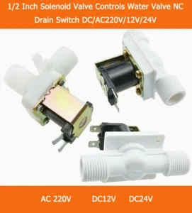 1/2 Zoll Magnetventil Steuerung Wasserventil NC Ablassschalter DC/AC220V/12V/24V - Picture 1 of 5