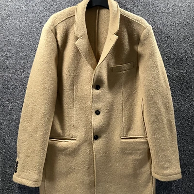 Tommy Hilfiger Wool Overcoat Mens 2XL XXL Tan Brown 100% wool trench - Image 1 of 4