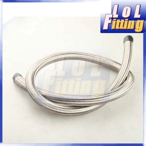 Stainless Steel Double Braided 1500 PSI 10AN AN-10 Oil Fuel Gas Line Hose - Picture 1 of 3