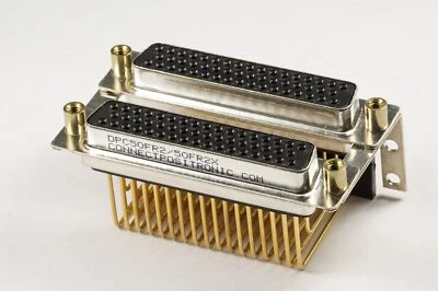DPC50FR2/50FR2X Positronic D-Sub Dual Port Connector 2x 50 Pos 3 Row D-Shell RA - Image 1 of 4
