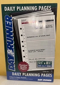 Day Runner Daily Planning Pages--Undated--30 Sheets--5.5in X8.5in---New - Picture 1 of 2