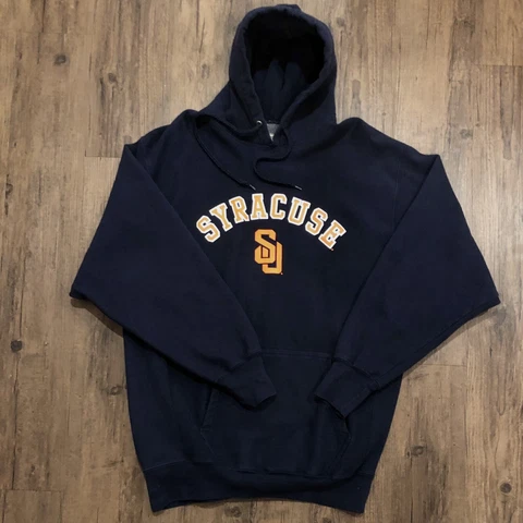 Vintage Y2K Syracuse Hoodie Sweatshirt Steve & Barry’s Men’s Baggy Large Loose Cover