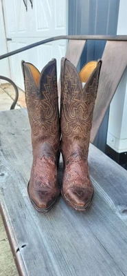 8.5D Mens VERY RARE Bullfrog Lucchese Frog LAMB SKINLeather Boots HANDMADE RARE  - Image 1 of 4