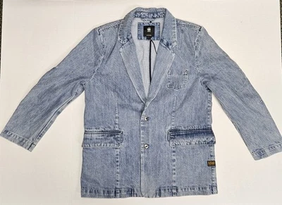 G-Star Raw Oversized Denim Blazer 'Faded Blue' - Women's Size Large - NWT - Image 1 of 4