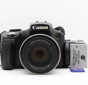 Canon PowerShot SX50 HS 12.1MP Digital Camera Black Tested Full Kit - Fast Post - Picture 1 of 15