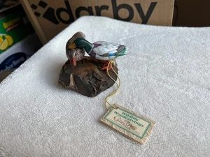 Wildtiere Holzschnitzereien pr männlich & weiblich Miniatur Stockenten John Madison CA - Bild 1 von 16