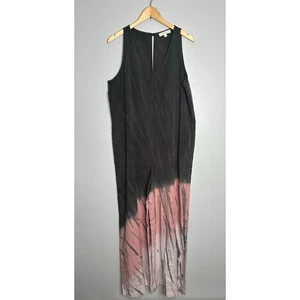 River + Sky Women's Sleeveless Wide Leg Gray with Pink Tie Dye Jumpsuit Size XL - Bild 1 von 7