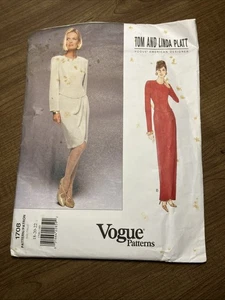 Vogue Pattern 1708 Misses Dress Tom And Linda Platt Size 18-22 Uncut *Read* - Picture 1 of 2