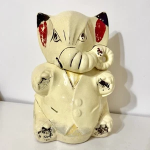 McCoy Cookie Jar Elephant Vintage Mid Century 1953 No 41 Mcm Kitchen Decor - Picture 1 of 9