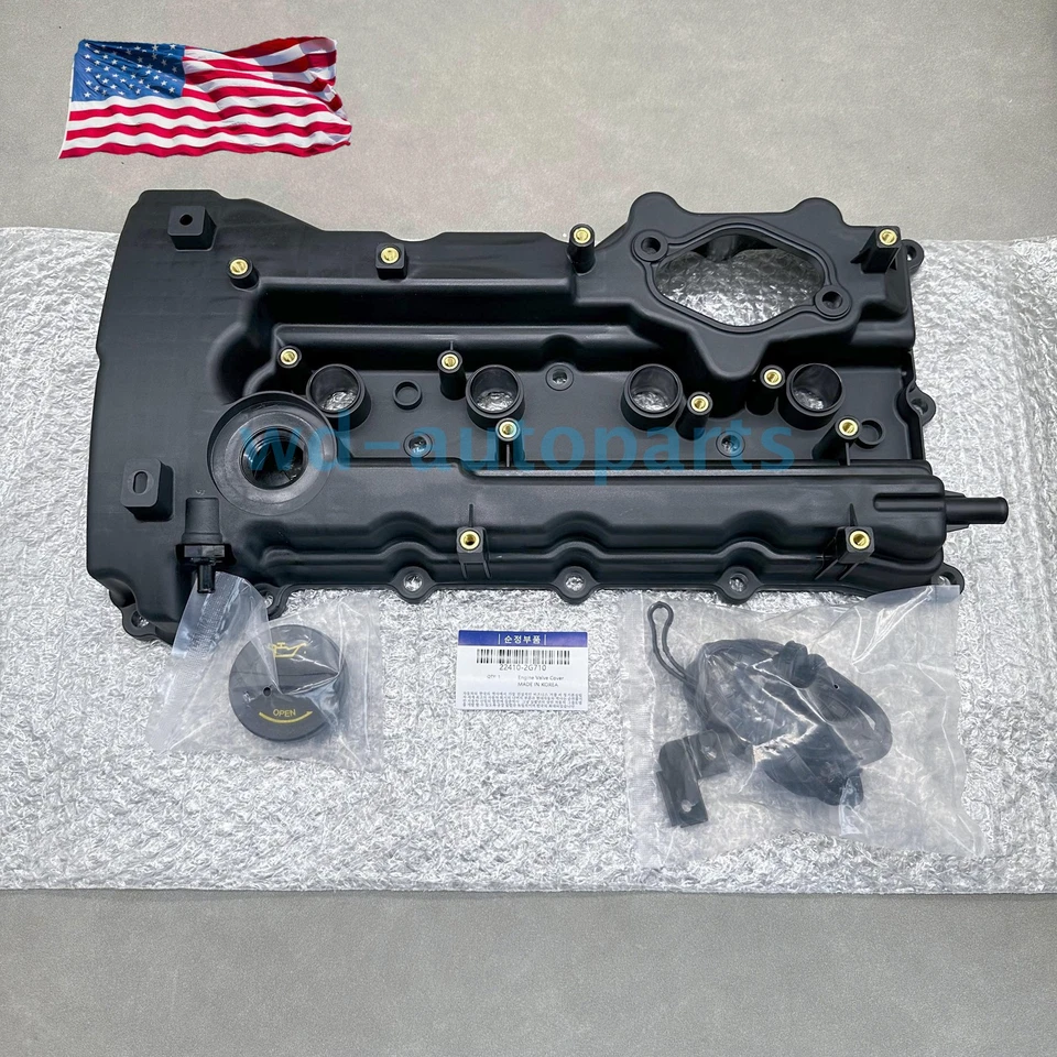 Engine Valve Cover For Hyundai 13-16 Santa Fe Sport 11-16 Optima 2.0L 2.4L Foto 1 de 4