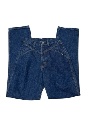 Vintage Rockies Dark High rise Waisted Straight Leg Mom Jeans Women’s Size 27 5 - Image 1 of 4