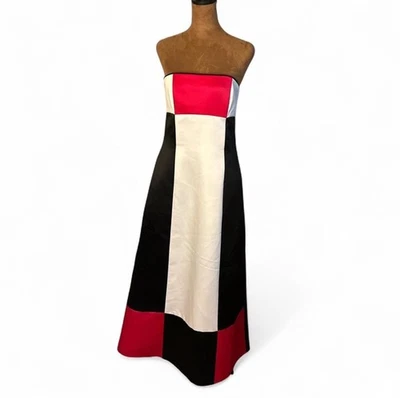 Vintage Jessica McClintock Gunne Sax Black and Pink Dress Size 5 - Image 1 of 4