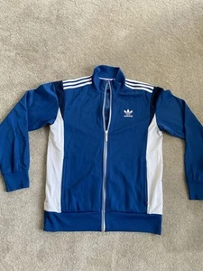 Vintage Adidas Tracksuit Top Blue Size M 70s 80s 90s - Picture 1 of 3