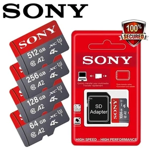 Sony Micro SD Card 128GB 256GB 512GB 1TB U3 A2 Class 10 High Speed Work - Picture 1 of 16