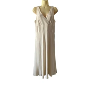 Robe femme en soie blanche crémeuse J.Crew Sophia taille 14 mariage occasion spéciale - Photo 1/13