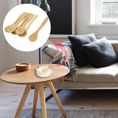 Household Kitchen Soup Sugar Salt Wooden Scoop Spoon Wood 6pcs - Image 1 of 4