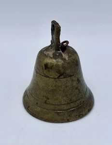 Antique Vintage Small Bell, Brass/Iron  2.75” H x 1.75” - Picture 1 of 6