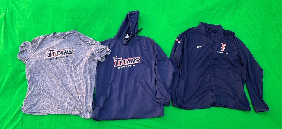Lote de 3 camisetas polo acuático Nike NCAA Cal State Fullerton Titans para hombre XXL 3XL. Foto 1 de 4