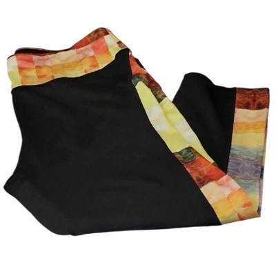 Leggings LuLaRoe Jade Negro con Acentos Multicolores Foto 1 de 4