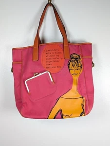 Coach Bonnie Cashin Tote Bag 13379 Canvas Leder Madison Ave Fuchsia Orange - Bild 1 von 16