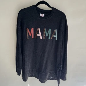 Felpa Marley Lilly maglia manica lunga taglia Lg XL MAMA nera leopardata usata in ottime condizioni - Foto 1 di 5