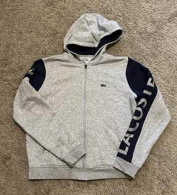 Lacoste Sport Hoodie Youth Large 14 Full Zip Miami Open Tennis Preppy Crocodile  Foto 1 de 4