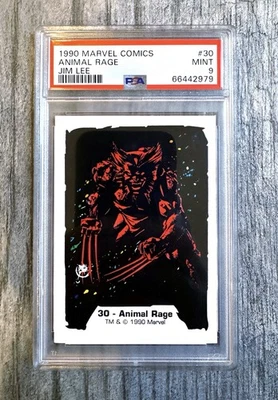 LOW POP 3 NONE HIGHER 1990 MARVEL COMICS JIM LEE WOLVERINE ANIMAL RAGE #30 PSA 9 - Image 1 of 2