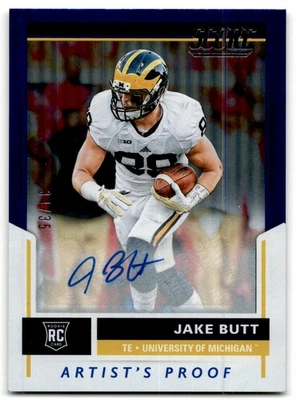 2017 Score Artist's Proof Signatures Jake Butt Rookie Auto 34/35 Michigan - Image 1 of 2