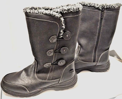 Totes Jonie Black Womens 9M Waterproof Winter Boots Zip-Up Insulated Thermolite - Image 1 of 4