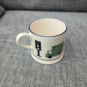 Rare early Emma Bridgewater spongeware child/baby mug cars & traffic lights - Picture 1 of 10