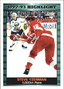 1993-94 Score Red Wings Hockey Card #448 Steve Yzerman HL