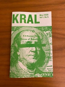King Kral zine Vol 1, No 5 (Money) Benjamin Franklin Cash Currency Type Logo DIY - Picture 1 of 7