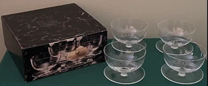 Gelato 4 Handblown Toscany Crystal Footed Dessert Bowls 4 1/2" Dia. Poland NIB - Picture 1 of 24
