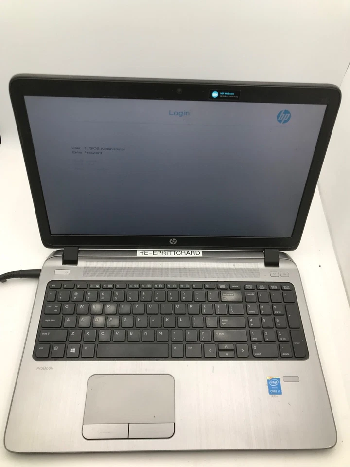 HP ProBook 450 G2 15" Laptop Intel Core i7 4th Gen -Bad Display/BIOS Locked- MZ - Image 1 of 4