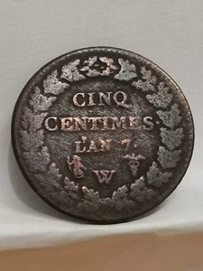 5 CENTIMES DUPRE GRAND MODULE AN 7 W LILLE / FRANCE - Picture 1 of 3