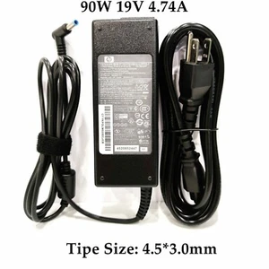 Genuine OEM 90W HP AC Adapter Charger blue tip 19.5V 4.62A Pavilion 710413-001 - Picture 1 of 4