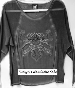 Black Scoop Neck Premium Quality T-SHIRT by Danish Brand, NU, Size 14 - Picture 1 of 5