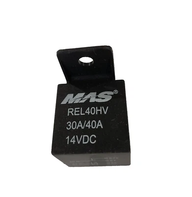 *NEW* MAS POWER RELAY WITH EPOXY 30A/40A 14VDC 5 PRONG RELAY PLASTIC MOUNT *NEW* - Image 1 of 3
