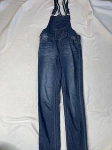 Justice Girl's 14 Overalls Blue Wash Denim - Picture 1 of 7