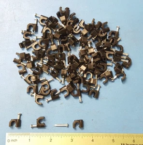 200 PCS Round 1/4" 6 mm Cable Wire Clips , Tie Holder Coaxial Nail in  , black - Picture 1 of 1