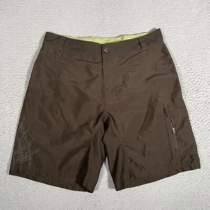 Smartwool Shorts Mens Large Brown Polyester Outdoor Casual Preppy Hiking Logo - Picture 1 of 12