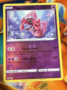 C1201 Pokemon TCG Crown Zenith Tapu Lele #064 NM-M Reverse Holo Rare - Bild 1 von 12