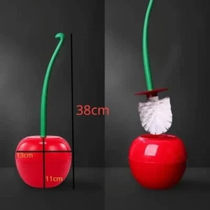 Toilet Brush Cherry Shape Lavatory Creative Brushes Holder Set Bathroom Novelty - Picture 1 of 60