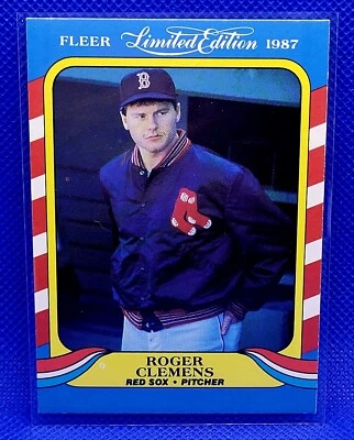 1987 Fleer Limited Edition Baseball Superstars - Roger Clemens #9 Boston Red Sox - Image 1 of 2