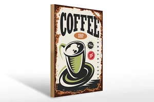 Holzschild Retro 30x40 cm Kaffee Coffee Shop premium Deko Schild wooden sign - Bild 1 von 5